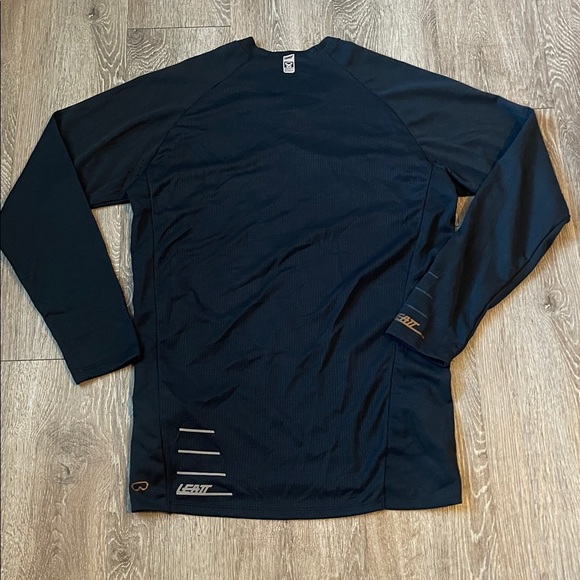 Leatt mountain bike jersey long sleeve navy blue size large motocross - Picture 8 of 9